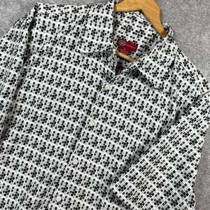 Whispering Smith Men's XL Short Sleeve‎ Button-Down Shirt Geometric Pattern